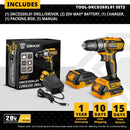 DEKO Banger 12V Loner 16V Sharker 20V Cordless Drill with LED Light Electric Screwdriver with Lithium Battery Mini Power Driver