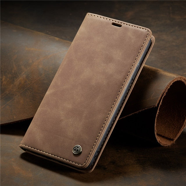 Luxury Magnetic Flip Wallet Case For iPhone 13 12 Mini 11 Pro XS MAX X XR 8 7 6s 6 Plus 5 5s SE 2020 Leather Card Phone Cover