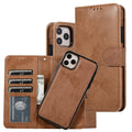 Luxury Leather Removable Case For iPhone SE 2020 12 13 Mini 11 Pro XR XS Max 6 6s 7 8 Plus 5 5s Flip Wallet Card Phone Bag Cover