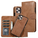 Luxury Leather Removable Case For iPhone SE 2020 12 13 Mini 11 Pro XR XS Max 6 6s 7 8 Plus 5 5s Flip Wallet Card Phone Bag Cover
