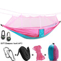 Camping/garden Hammock with Mosquito Net Outdoor Furniture 1-2 Person Portable Hanging Bed Strength Parachute Fabric Sleep Swing