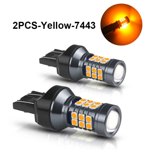 NLpearl 2x T20 LED 7440 WY21W W21W Led Bulbs 7443 W21/5W Led T20 Super Bright 3030SMD Backup Reversing Light for Car Signal Lamp