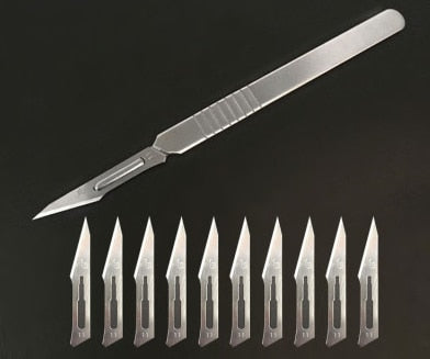 Metal Scalpel 11 Antiskid Knife Craft Carving Knife Mobile Phone Notebook Computer PCB Maintenance Manual Tool Blade