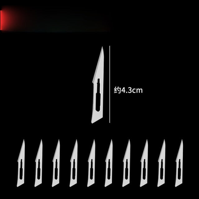 Metal Scalpel 11 Antiskid Knife Craft Carving Knife Mobile Phone Notebook Computer PCB Maintenance Manual Tool Blade