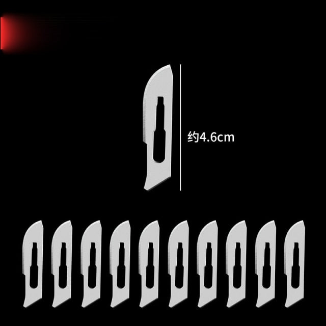 Metal Scalpel 11 Antiskid Knife Craft Carving Knife Mobile Phone Notebook Computer PCB Maintenance Manual Tool Blade