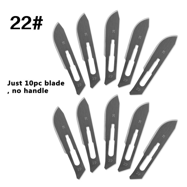 Metal Scalpel 11 Antiskid Knife Craft Carving Knife Mobile Phone Notebook Computer PCB Maintenance Manual Tool Blade