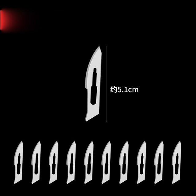 Metal Scalpel 11 Antiskid Knife Craft Carving Knife Mobile Phone Notebook Computer PCB Maintenance Manual Tool Blade