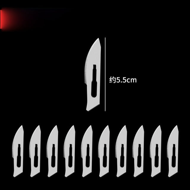 Metal Scalpel 11 Antiskid Knife Craft Carving Knife Mobile Phone Notebook Computer PCB Maintenance Manual Tool Blade