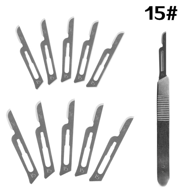 Metal Scalpel 11 Antiskid Knife Craft Carving Knife Mobile Phone Notebook Computer PCB Maintenance Manual Tool Blade