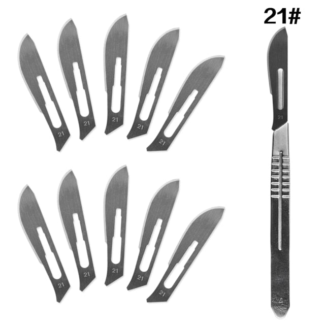 Metal Scalpel 11 Antiskid Knife Craft Carving Knife Mobile Phone Notebook Computer PCB Maintenance Manual Tool Blade