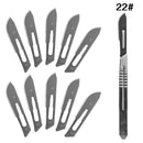 Metal Scalpel 11 Antiskid Knife Craft Carving Knife Mobile Phone Notebook Computer PCB Maintenance Manual Tool Blade