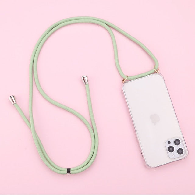 Strap Cord Travel Necklace Lanyard Mobile Phone Case For iPhone 11 12 13Pro Max  XS XR X  7 8Plus