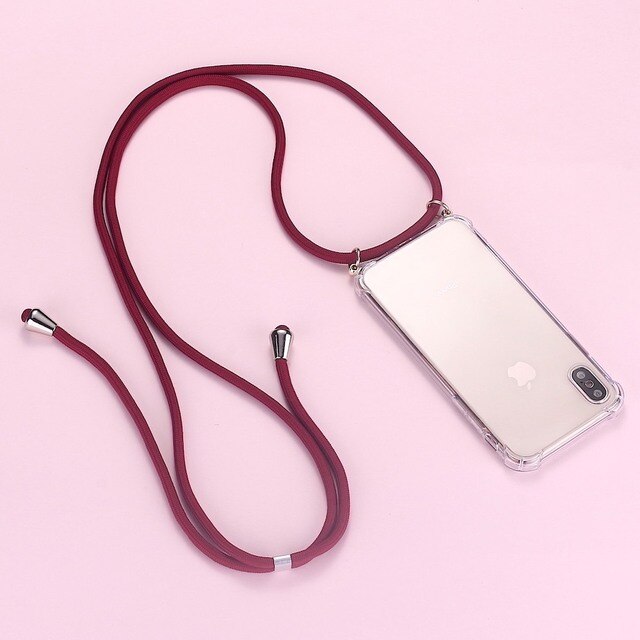 Strap Cord Travel Necklace Lanyard Mobile Phone Case For iPhone 11 12 13Pro Max  XS XR X  7 8Plus