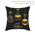 45cm Christmas Black Gold Cushion Cover Merry Christmas Decorations for Home Cristmas Ornaments Natal Navidad Gift New Year 2021