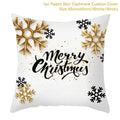 45cm Christmas Black Gold Cushion Cover Merry Christmas Decorations for Home Cristmas Ornaments Natal Navidad Gift New Year 2021