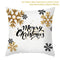 45cm Christmas Black Gold Cushion Cover Merry Christmas Decorations for Home Cristmas Ornaments Natal Navidad Gift New Year 2021