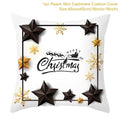 45cm Christmas Black Gold Cushion Cover Merry Christmas Decorations for Home Cristmas Ornaments Natal Navidad Gift New Year 2021