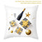 45cm Christmas Black Gold Cushion Cover Merry Christmas Decorations for Home Cristmas Ornaments Natal Navidad Gift New Year 2021