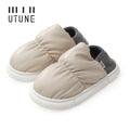 UTUNE New 2021 Toast Winter Women Slippers Warm Indoor Thick Sole Men Home Shoes Plush Dual purpose Shoe Light Outside Slippers
