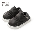 UTUNE New 2021 Toast Winter Women Slippers Warm Indoor Thick Sole Men Home Shoes Plush Dual purpose Shoe Light Outside Slippers