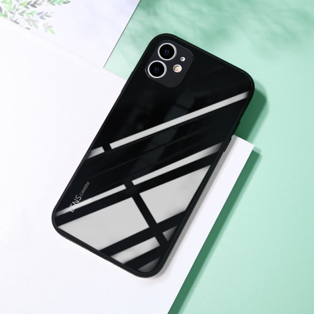 ASTUBIA Square Tempered Glass Case For iPhone 11 12 13 Pro Max Case Anti-knock Fram Cover For IPhone X XS MAX XR 7 8 Plus
