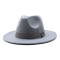 2021 New Hot Wide Brim Felt Fedora Hats With Bee Ribbon Autumn Winter Wedding Party Trilby Hat Men Gentleman Jazz Hats 56-58CM