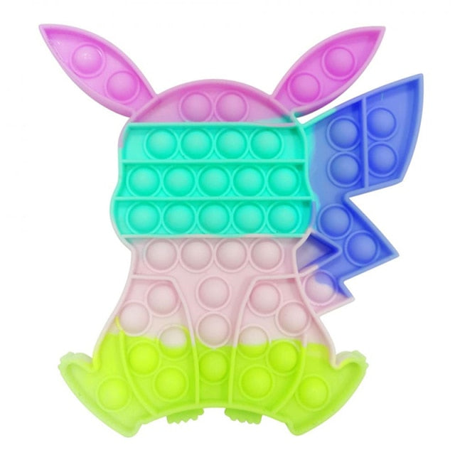 New In Stock Pop It Pokemon Pikachu Pink Pig Fidget Toys Squishy Sensory Anti Stress Kawaii Stress Relief Squeeze Toys for Kid
