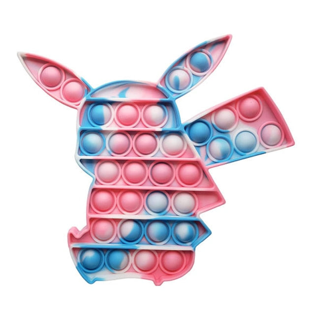 New In Stock Pop It Pokemon Pikachu Pink Pig Fidget Toys Squishy Sensory Anti Stress Kawaii Stress Relief Squeeze Toys for Kid