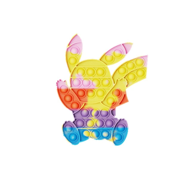 New In Stock Pop It Pokemon Pikachu Pink Pig Fidget Toys Squishy Sensory Anti Stress Kawaii Stress Relief Squeeze Toys for Kid