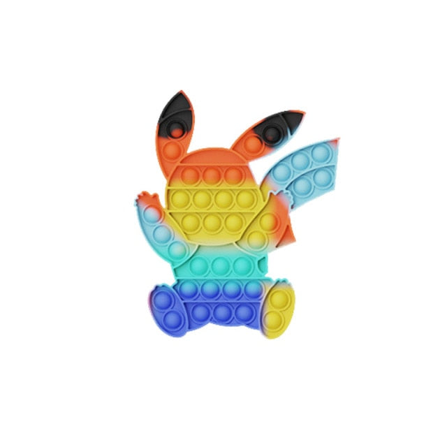 New In Stock Pop It Pokemon Pikachu Pink Pig Fidget Toys Squishy Sensory Anti Stress Kawaii Stress Relief Squeeze Toys for Kid