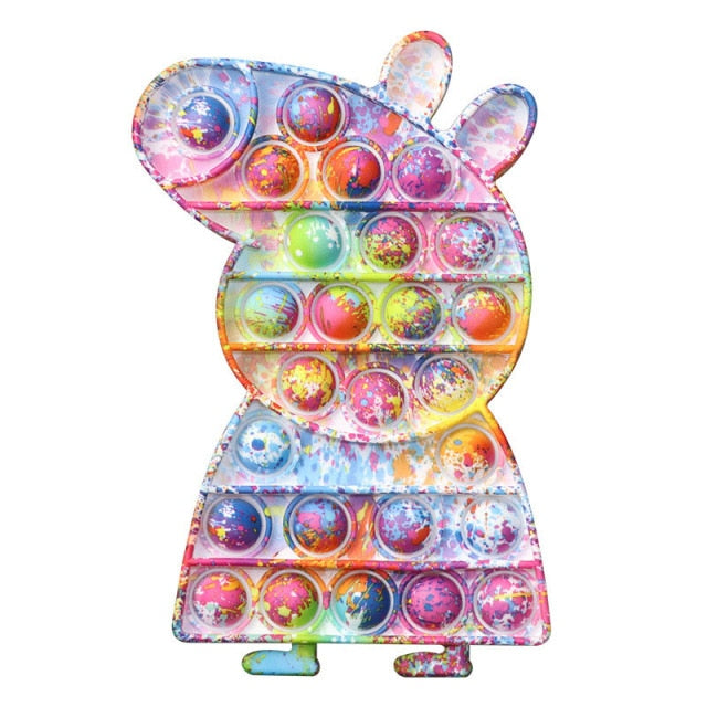 New In Stock Pop It Pokemon Pikachu Pink Pig Fidget Toys Squishy Sensory Anti Stress Kawaii Stress Relief Squeeze Toys for Kid