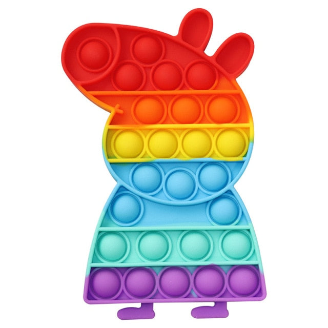 New In Stock Pop It Pokemon Pikachu Pink Pig Fidget Toys Squishy Sensory Anti Stress Kawaii Stress Relief Squeeze Toys for Kid