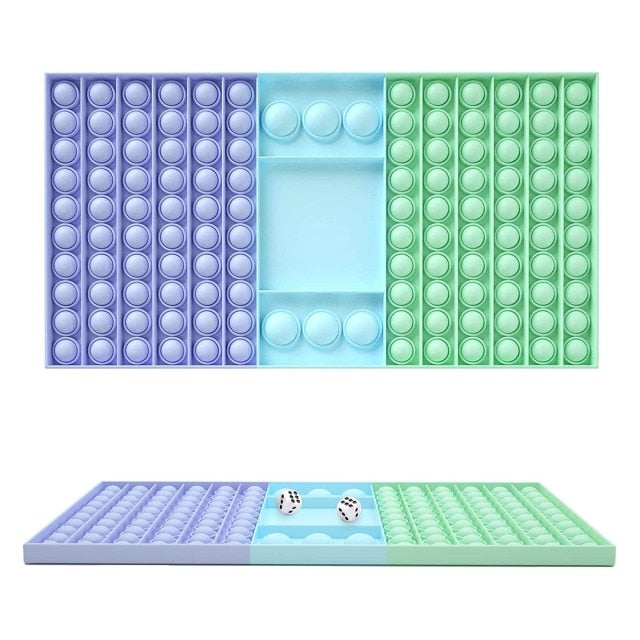 Big Size Popper Game Rainbow Chess Board Push Bubble Pops its Fidget Toys Stress Relief Toy Interactive Popet Game Sensory Toy