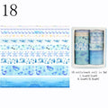 10Pcs/Set Cute Plant Leaves Washi Tape Kawaii Flower Masking Tape Whale Decorative Tape For Sticker Scrapbooking DIY Photo Album