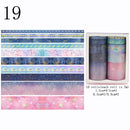 10Pcs/Set Cute Plant Leaves Washi Tape Kawaii Flower Masking Tape Whale Decorative Tape For Sticker Scrapbooking DIY Photo Album