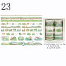 10Pcs/Set Cute Plant Leaves Washi Tape Kawaii Flower Masking Tape Whale Decorative Tape For Sticker Scrapbooking DIY Photo Album