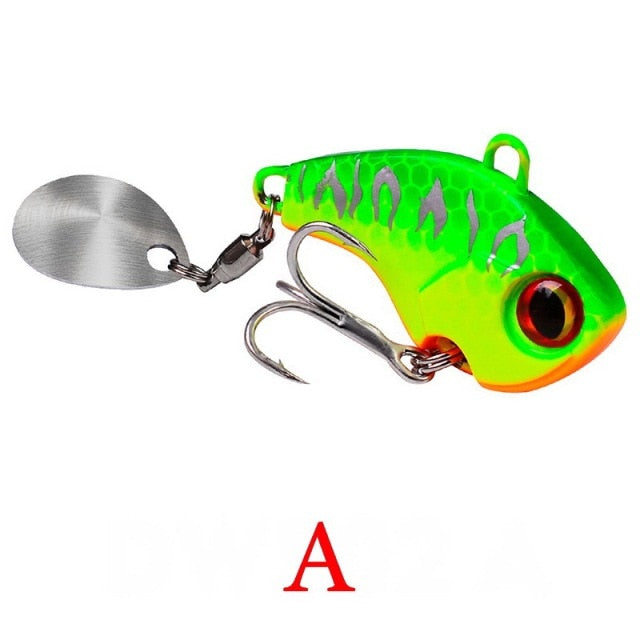 Fishing Lures Wobble Rotating Metal VIB Vibration Bait For Pike Bass Trout Treble Hook Artificial Hard Baits Spinner Spoon Lure
