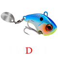 Fishing Lures Wobble Rotating Metal VIB Vibration Bait For Pike Bass Trout Treble Hook Artificial Hard Baits Spinner Spoon Lure