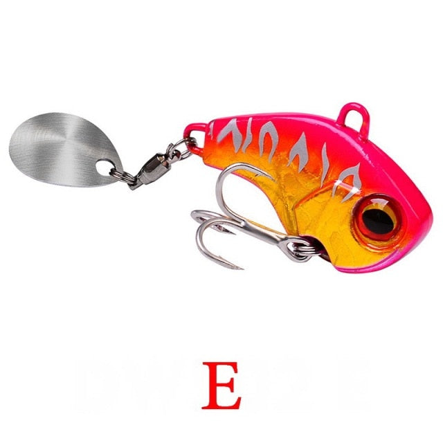 Fishing Lures Wobble Rotating Metal VIB Vibration Bait For Pike Bass Trout Treble Hook Artificial Hard Baits Spinner Spoon Lure