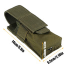 Tactical Molle M5 Flashlight Pouch CQC Single Pistol Magazine Pouch Torch Holder Case Outdoor Hunting Knife Light Holster Bag