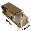 Tactical Molle M5 Flashlight Pouch CQC Single Pistol Magazine Pouch Torch Holder Case Outdoor Hunting Knife Light Holster Bag