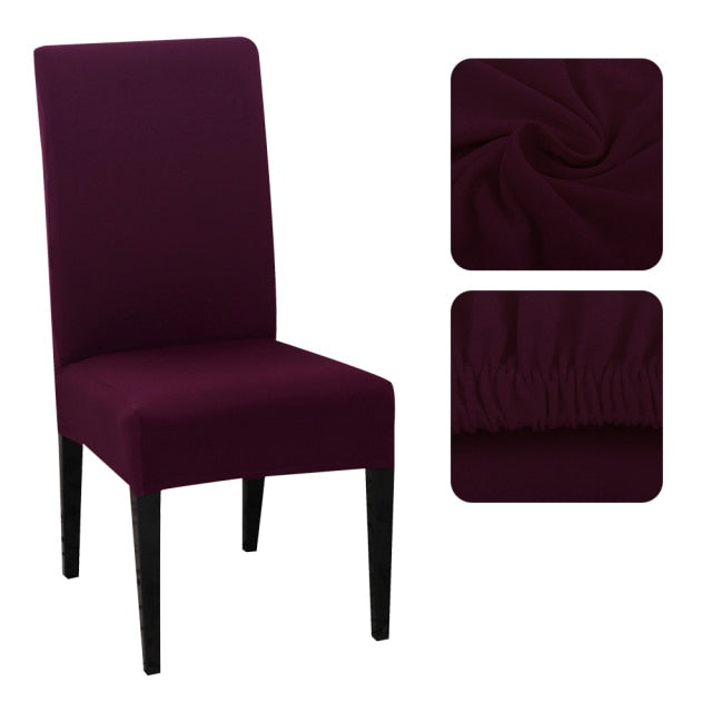 1/2/4/6Pcs Chair Cover Home Spandex Stretch Elastic Slipcovers Chair Covers For Kitchen Dining Room Wedding Banquet Home