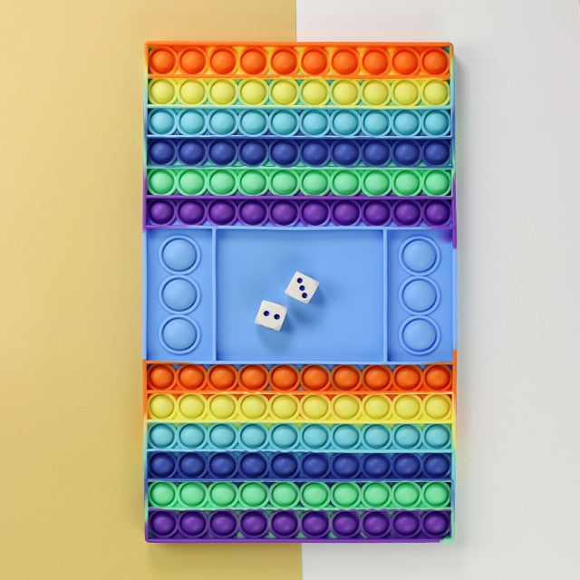 Big Size 40CM 50CM Rainbow Square Push Bubble Fidget Toys Adult Stress Relief Toy Antistress Squeeze Gift 20CM 30CM XL XXL XXXL