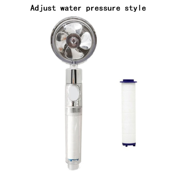 Turbocharged Shower Head Adjustable Water Pressure Shower Sprayer with Filter Handheld Universal Showerhead Bath Shower Nozzle