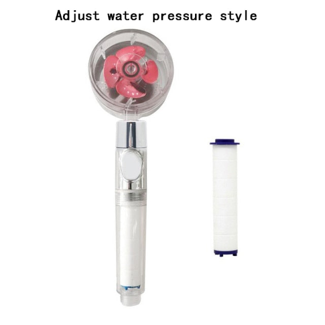 Turbocharged Shower Head Adjustable Water Pressure Shower Sprayer with Filter Handheld Universal Showerhead Bath Shower Nozzle