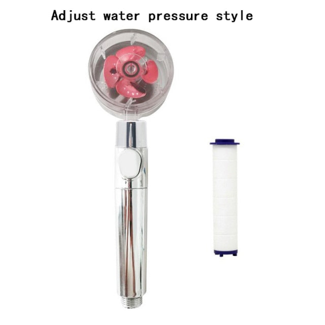 Turbocharged Shower Head Adjustable Water Pressure Shower Sprayer with Filter Handheld Universal Showerhead Bath Shower Nozzle