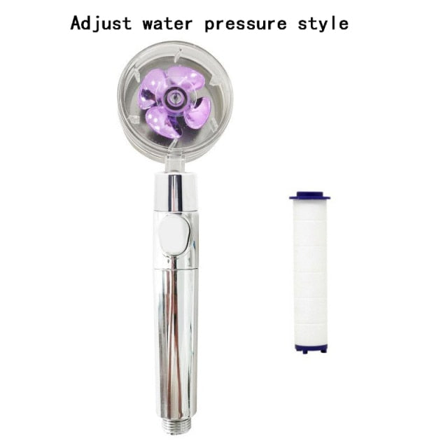 Turbocharged Shower Head Adjustable Water Pressure Shower Sprayer with Filter Handheld Universal Showerhead Bath Shower Nozzle