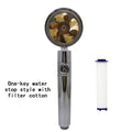 Turbocharged Shower Head Adjustable Water Pressure Shower Sprayer with Filter Handheld Universal Showerhead Bath Shower Nozzle