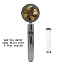Turbocharged Shower Head Adjustable Water Pressure Shower Sprayer with Filter Handheld Universal Showerhead Bath Shower Nozzle