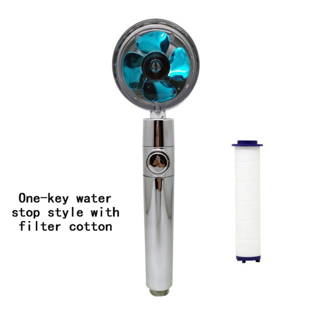 Turbocharged Shower Head Adjustable Water Pressure Shower Sprayer with Filter Handheld Universal Showerhead Bath Shower Nozzle